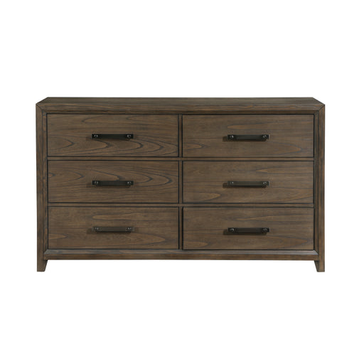 Home Elegance Cambridge Walnut Dresser And Mirror