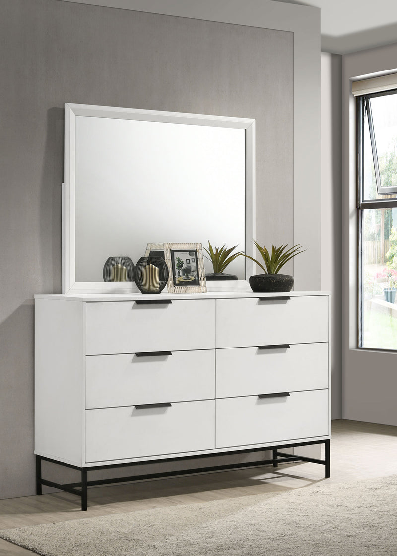 Coaster Furniture Sonora White Dresser with Mirror
