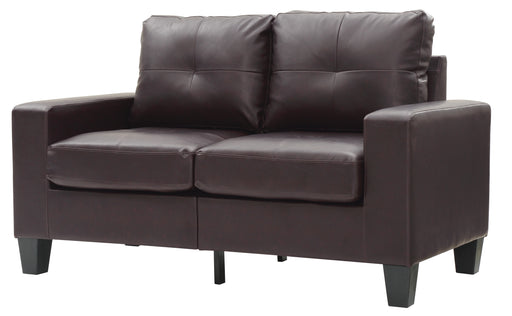 Glory Furniture Newbury Dark Brown Faux Leather Modular Loveseat