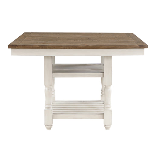 Home Elegance Alburgh Brown White Counter Height Table