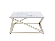 Steve Silver Zurich White 3pc Coffee Table Set