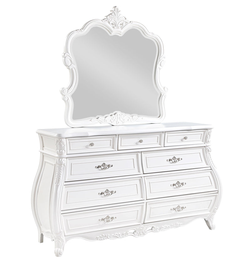Galaxy Home Opulence White Mirror