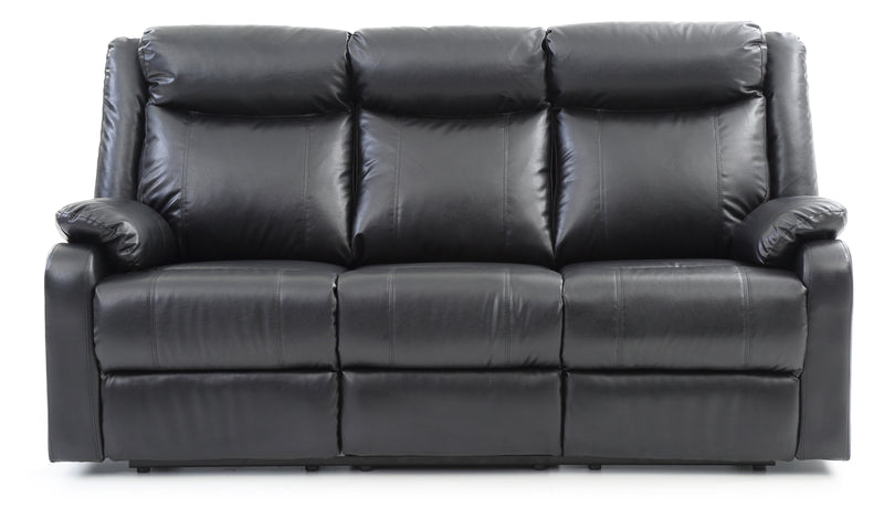 Glory Furniture Ward Dark Brown Faux Leather Double Reclining Sofa
