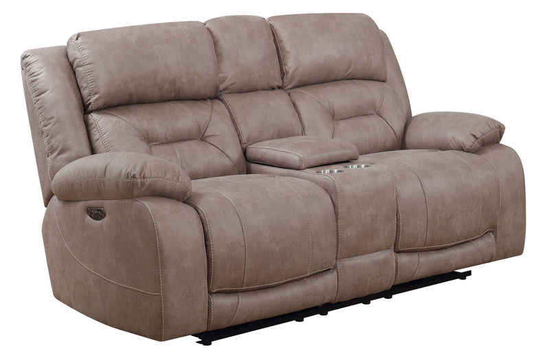 Steve Silver Aria Desert Sand Power Loveseat with Console