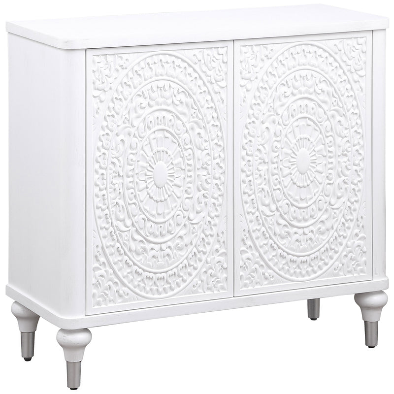 Coaster Furniture Cardella Distressed White Accent Cabinet