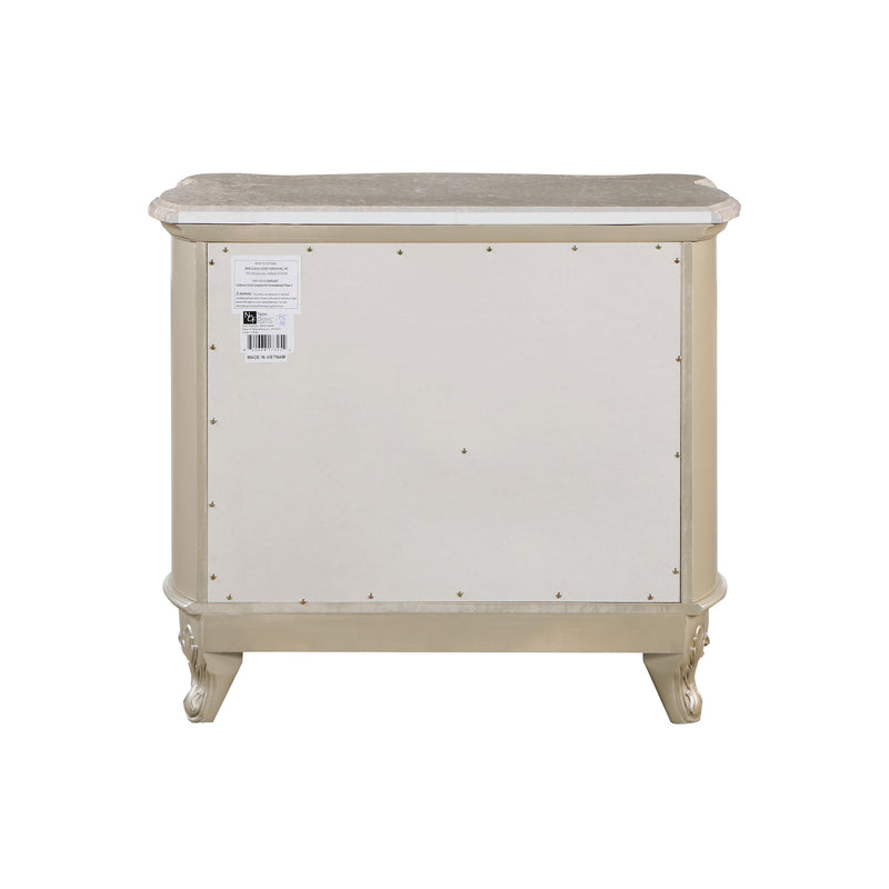 New Classic Furniture Monique Champagne Nightstand with Marble Top