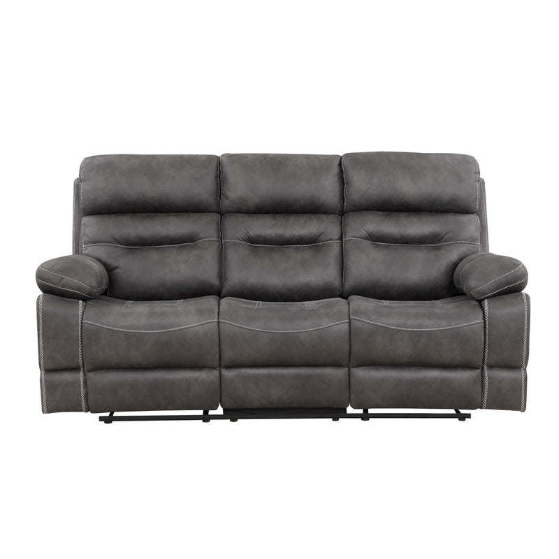 Steve Silver Rudger Moonlight Gray Manual Reclining Sofa
