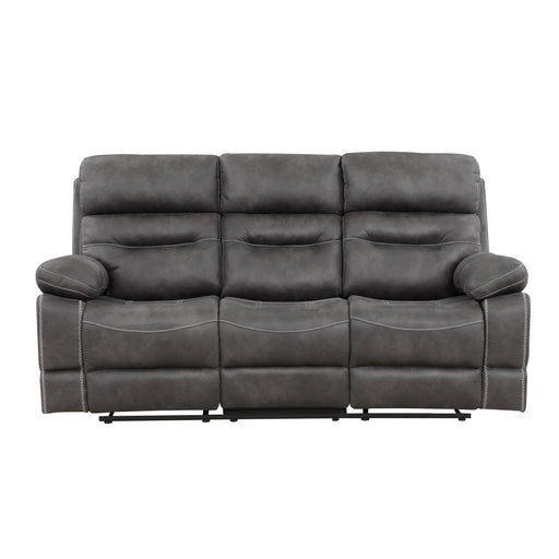 Steve Silver Rudger Moonlight Gray Manual Reclining Sofa