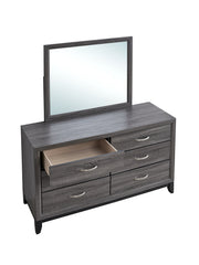 Glory Furniture Glasgow Gray Dresser and Mirror