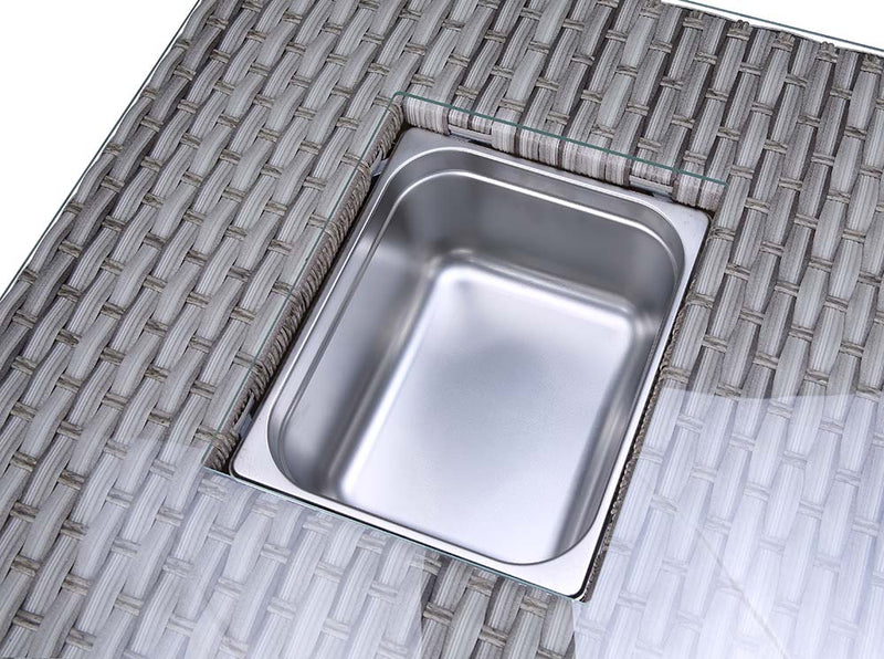 Acme Furniture Laurance Gray Patio Sectional with Cocktail Table