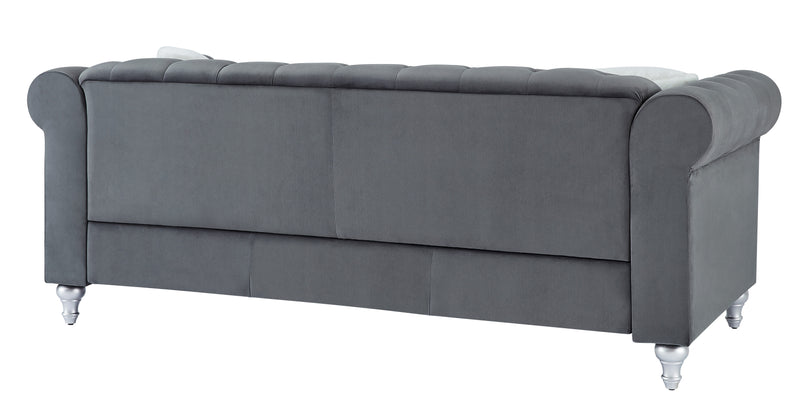 Glory Furniture Raisa Navy Blue Velvet Sofa