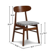 2 New Classic Furniture Morocco Walnut Dark Gray Dining Chairs