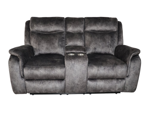 New Classic Furniture Park City Slate Gray Power Console Loveseat