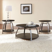 Steve Silver Coham Black Nickel 3pc Coffee Table Set