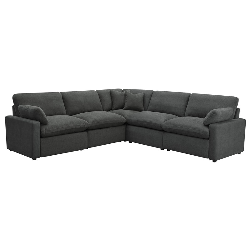 Coaster Furniture Collins Dark Grey 5pc Power Reclining Sectional