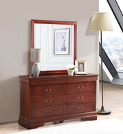 Glory Furniture Louis Phillipe Teal Dresser and Mirror