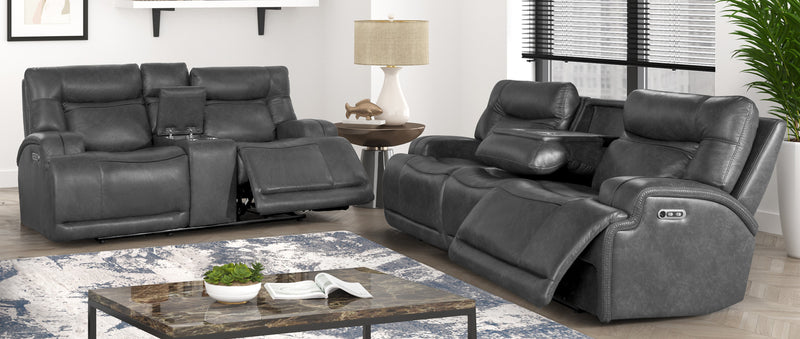 New Classic Furniture Titan Gray 2pc Power Living Room Set