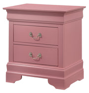 Glory Furniture Louis Phillipe Pink Nightstand