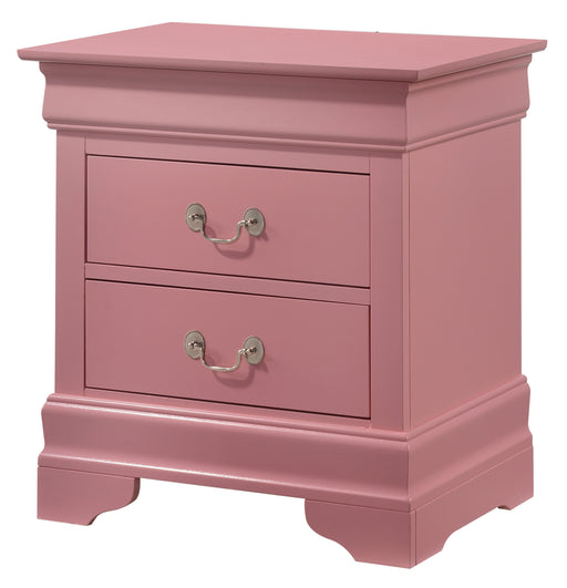 Glory Furniture Louis Phillipe Pink Nightstand