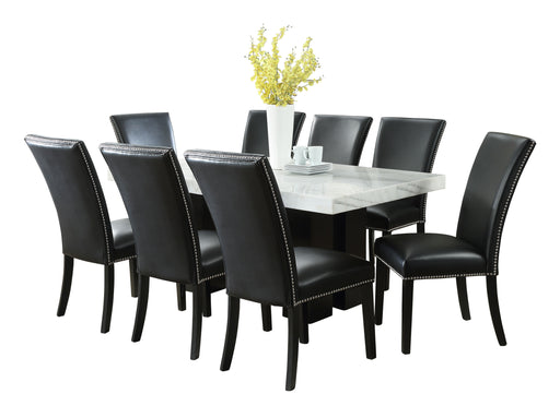 Steve Silver Camila White Black 9pc Dining Set