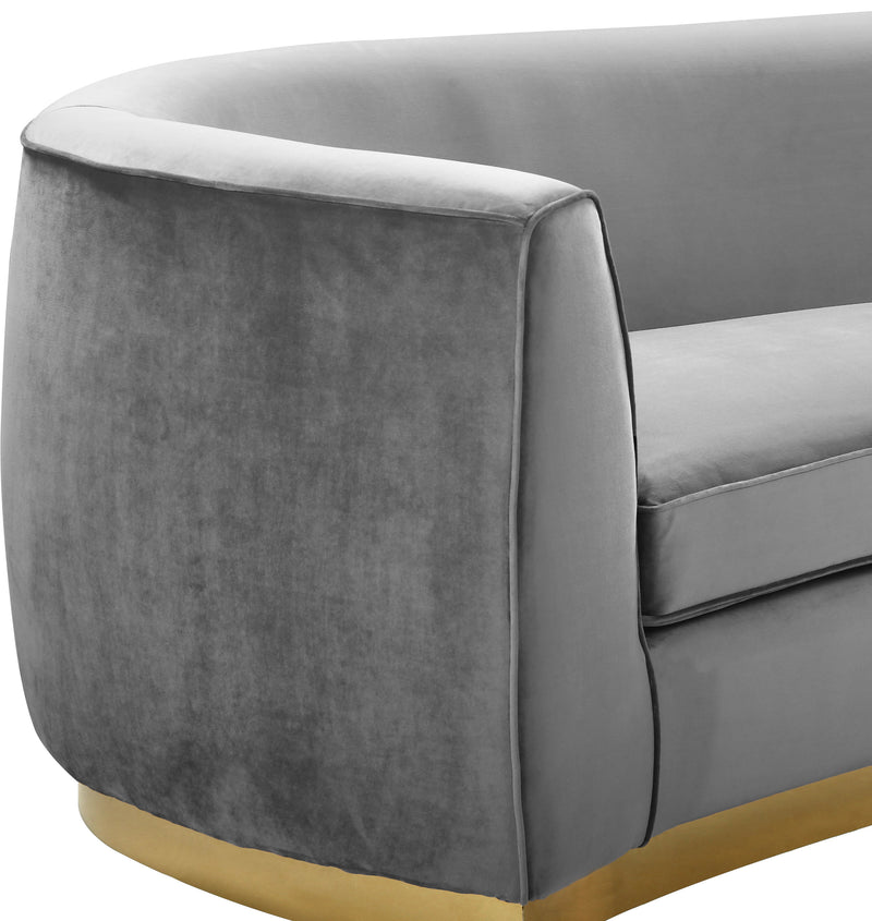 Meridian Furniture Julian Black Velvet Gold Chair