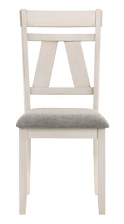 2 New Classic Furniture White Side Chairs