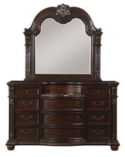 Home Elegance Cavalier Dark Cherry Dresser and Mirror