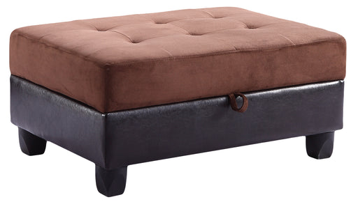 Glory Furniture Gallant Chocolate Brown Microsuede Ottoman
