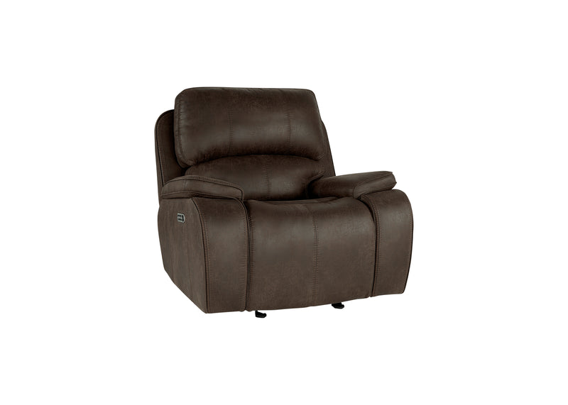 New Classic Furniture Brooking Brown Power Glider Recliner