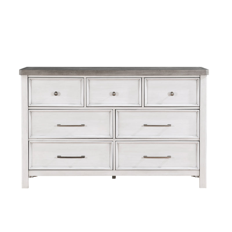 Home Elegance Ambrose Gray White Dresser And Mirror