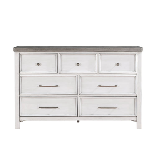 Home Elegance Ambrose Gray White Dresser And Mirror