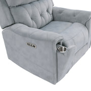 Home Elegance Celeste Taupe Power Double Reclining Love Seat with Console