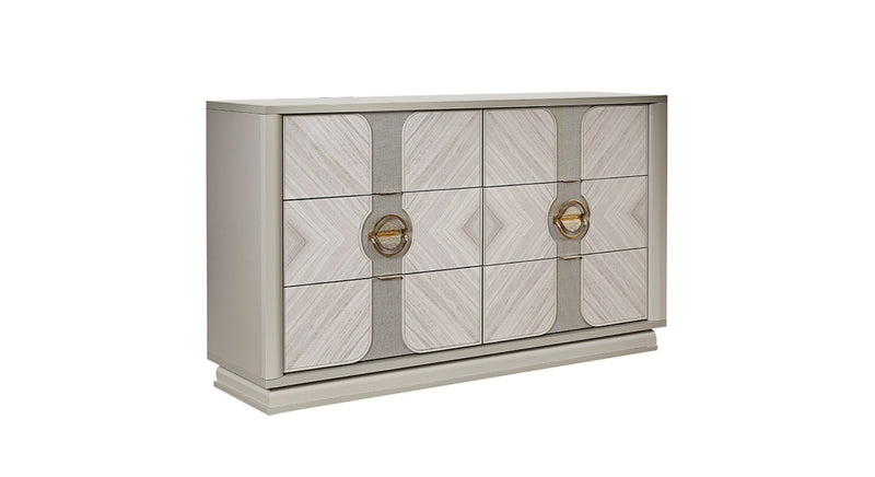 Galaxy Home Eternity Beige Dresser and Mirror