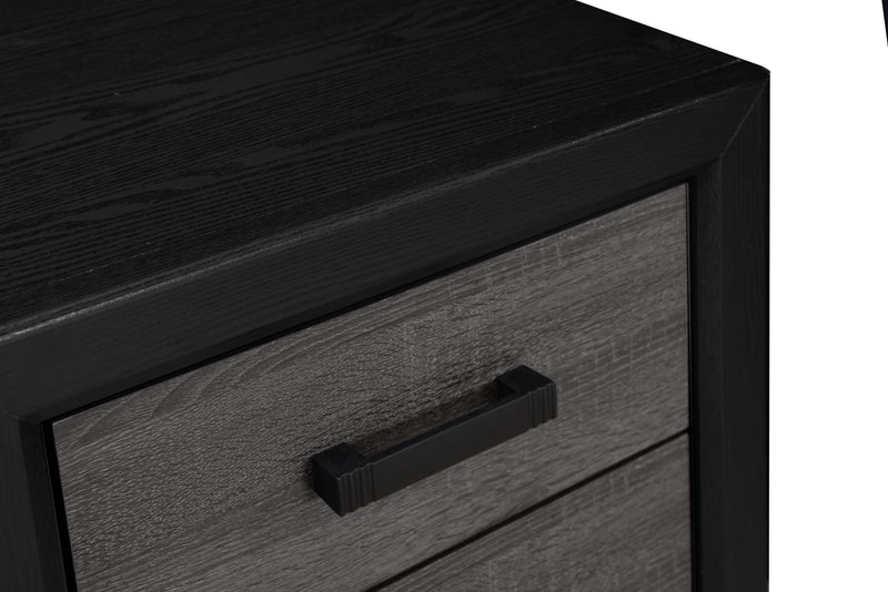 Global Furniture Lisbon Black Grey Nightstand