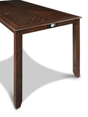 New Classic Furniture Amy Gray 60 Inch 5pc Counter Height Set