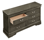 Glory Furniture Louis Phillipe Teal 6 Drawers Dresser