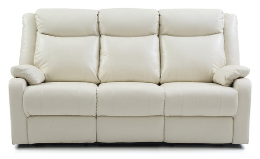 Glory Furniture Ward Pearl Faux Leather Double Reclining Sofa
