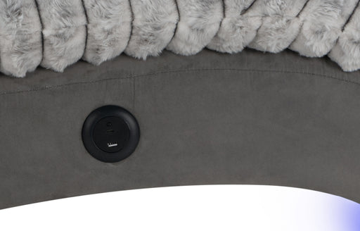 Global Furniture Dominic Mink Chaise with USB