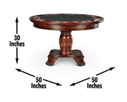 Steve Silver Tournament Cherry Black Top Dining And Game Table