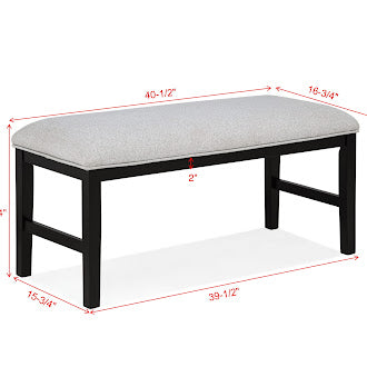 Crown Mark Etta Brown Grey Wood Bench