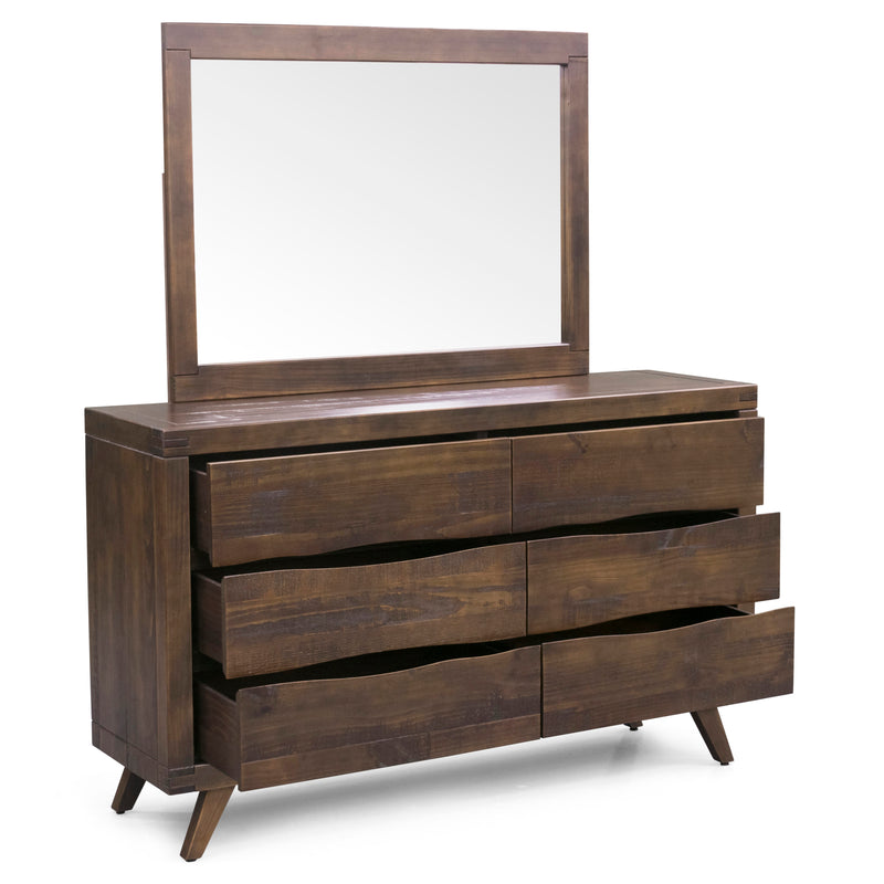 Steve Silver Pasco Cocoa Solid Wood Dresser And Mirror