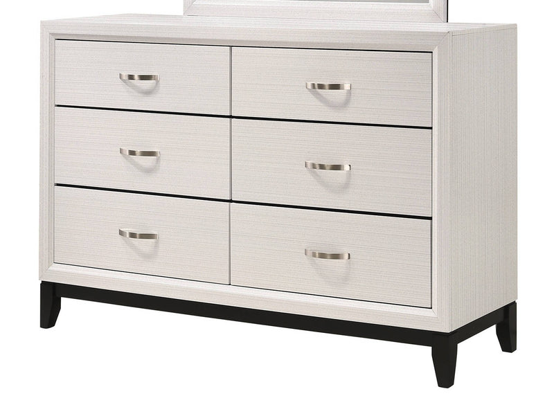 Crown Mark Akerson Grey Dresser and Mirror