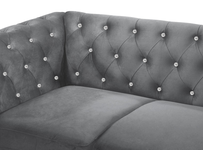 New Classic Furniture Emma Black Crystal Sofa