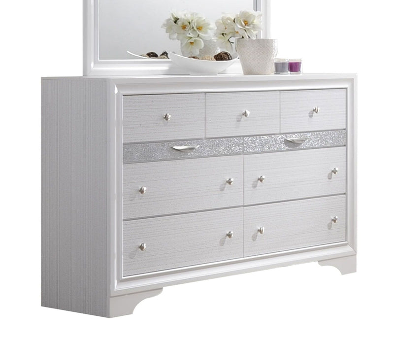 Galaxy Home Matrix Black Dresser and Mirror
