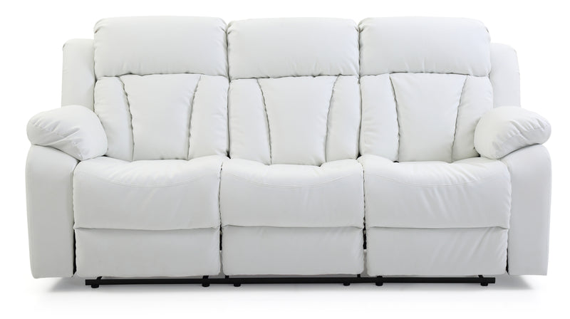 Glory Furniture Daria White Reclining Sofa