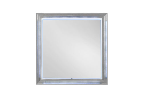 Global Furniture Ylime Light Grey White Mirror with LED