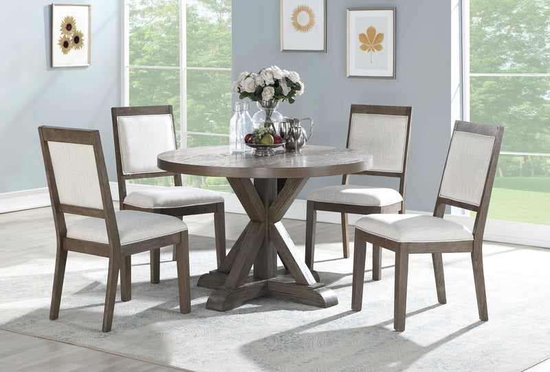 Steve Silver Molly Grey Washed Round Dining Table