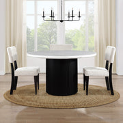 Steve Silver Colvin Black White Marble Table