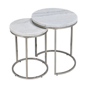 Acme Furniture Zaidee Natural Nickel Nesting Table Set