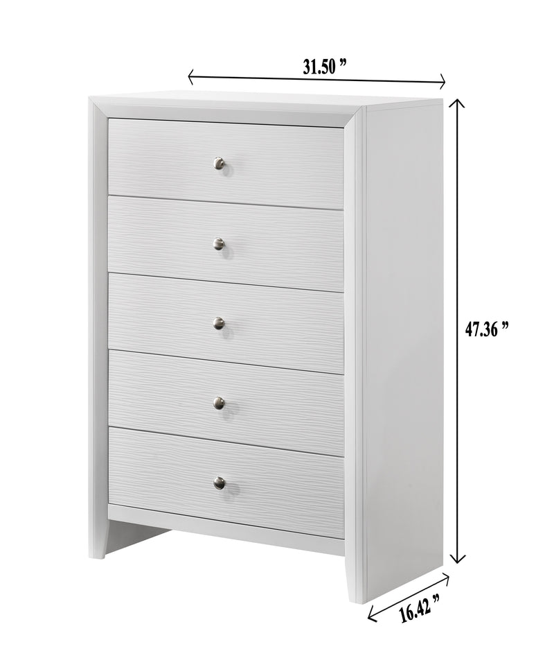 Crown Mark Evan White Chest